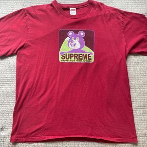 Red Supreme Bear Tee/T-shirt. Size XL
